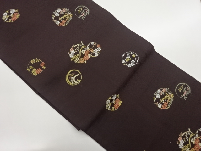 花輪模様織出し名古屋帯